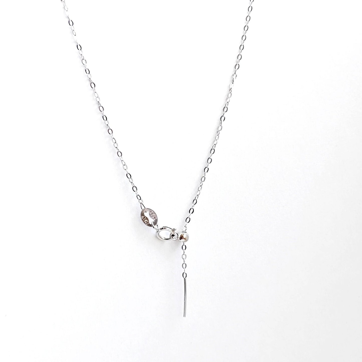 Solid 925 Sterling Silver Adjustable Cable Chain Necklace with Pin End for Adding Beads, Tarnish Resistant Slider Chain Wholesale