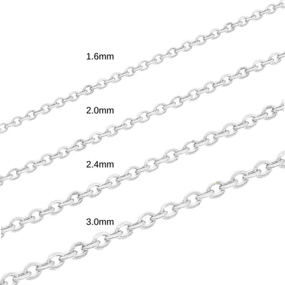10pcs/50pcs Hypoallergenic Stainless Steel Cable Chains with Lobster Clasp, Wholesale Necklace Blank for Jewelry Making Jewelry Supplies