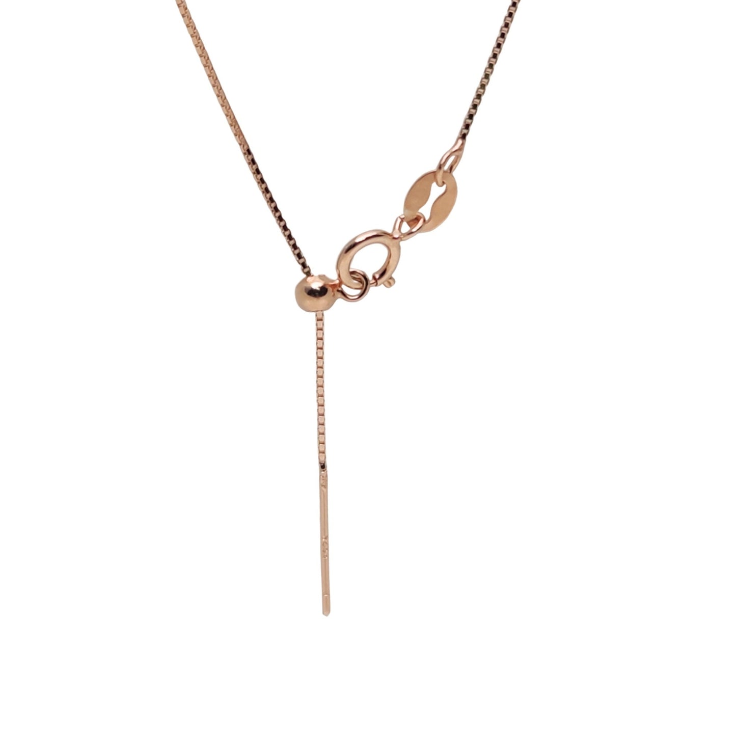 Solid 925 Sterling Silver Adjustable Box Chain Necklace with Pin End for Adding Beads, Tarnish Resistant Slider Chain Wholesale