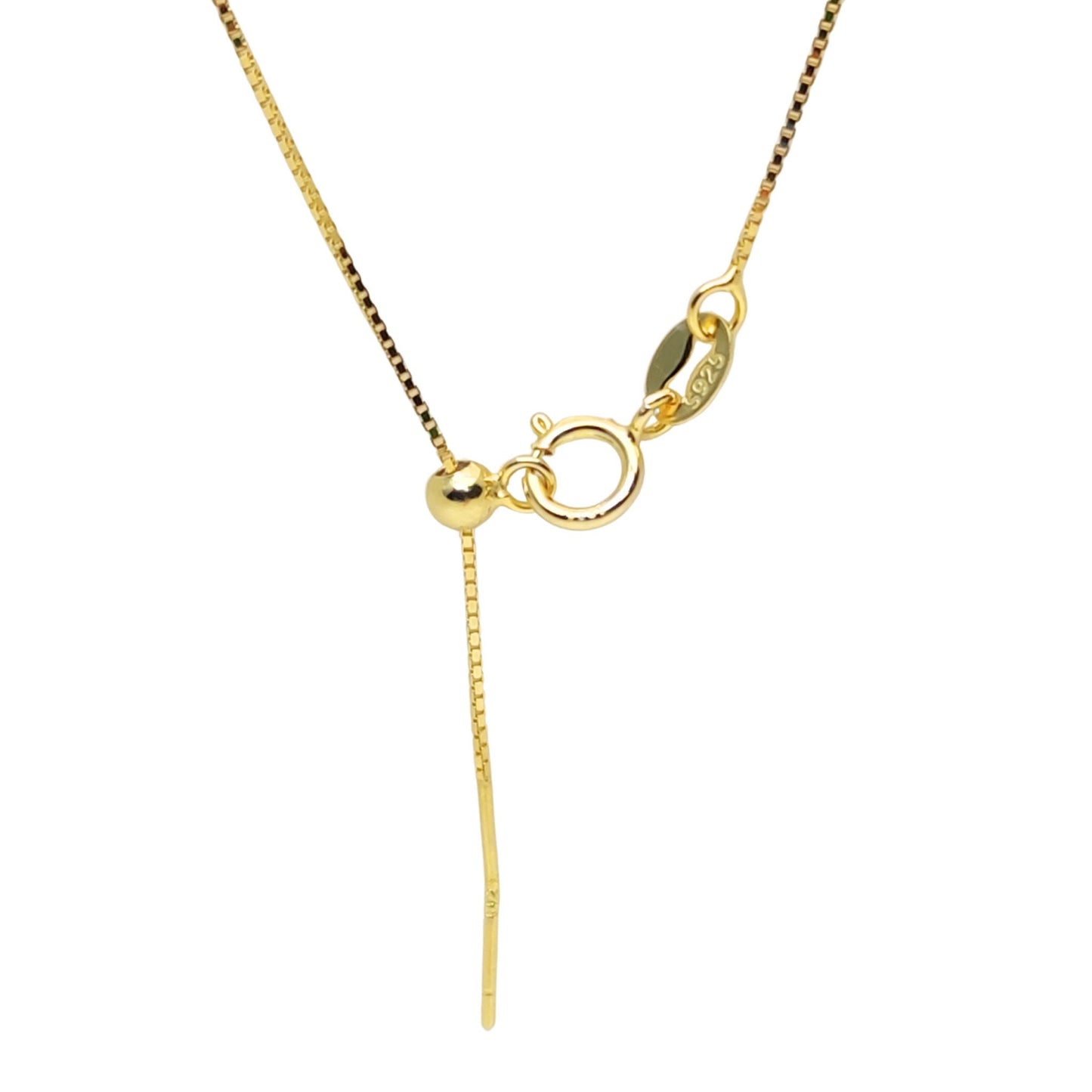 Solid 925 Sterling Silver Adjustable Box Chain Necklace with Pin End for Adding Beads, Tarnish Resistant Slider Chain Wholesale