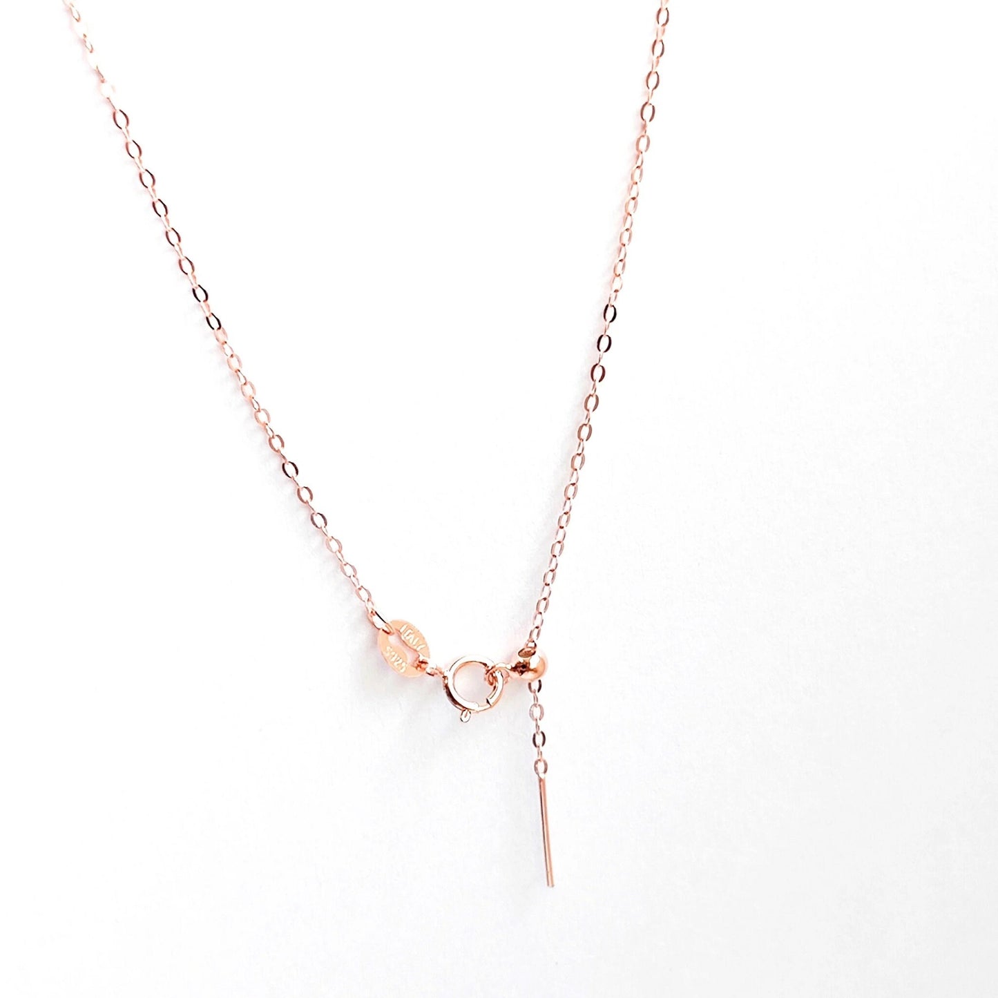 Solid 925 Sterling Silver Adjustable Cable Chain Necklace with Pin End for Adding Beads, Tarnish Resistant Slider Chain Wholesale