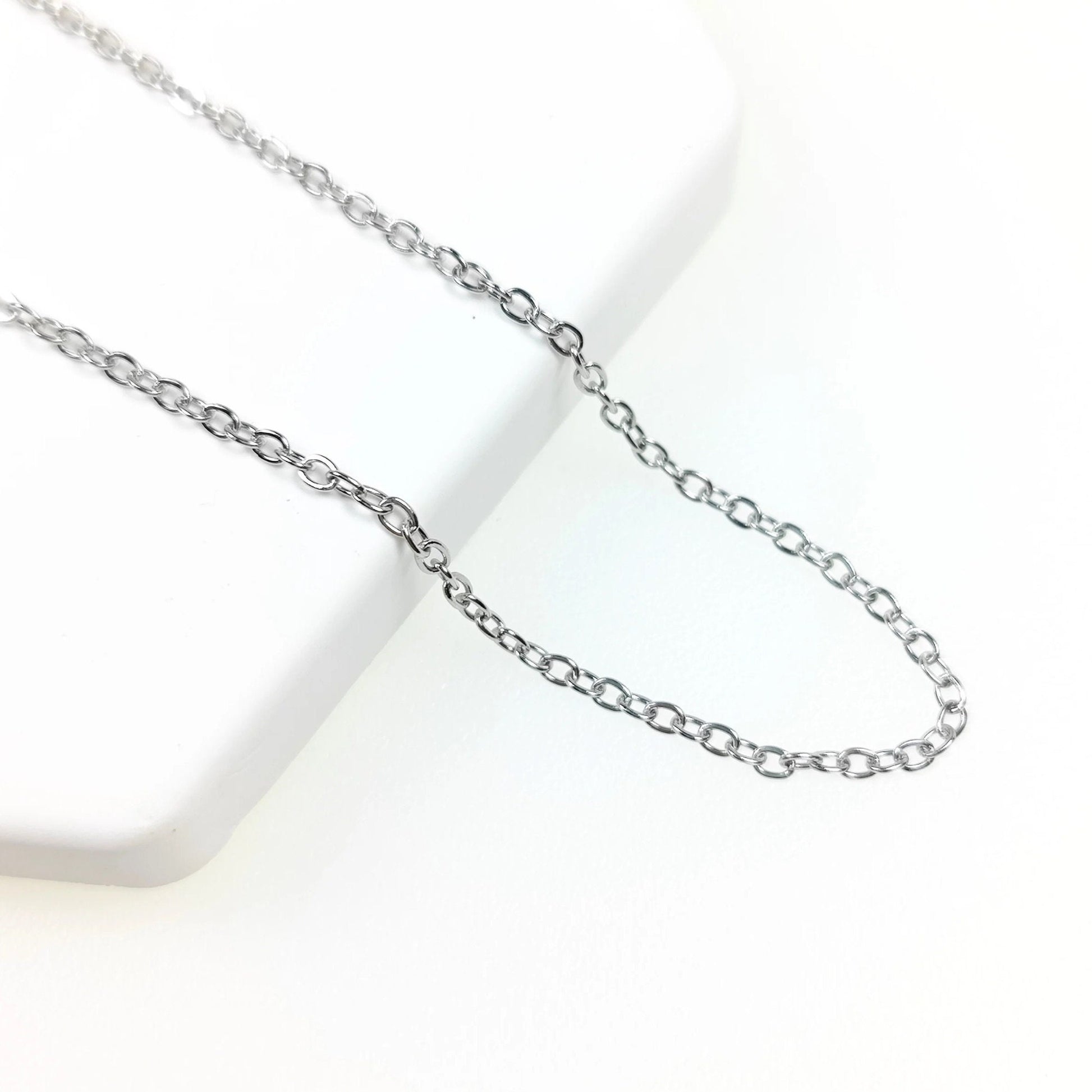 10pcs/50pcs Hypoallergenic Stainless Steel Cable Chains with Lobster Clasp, Wholesale Necklace Blank for Jewelry Making Jewelry Supplies