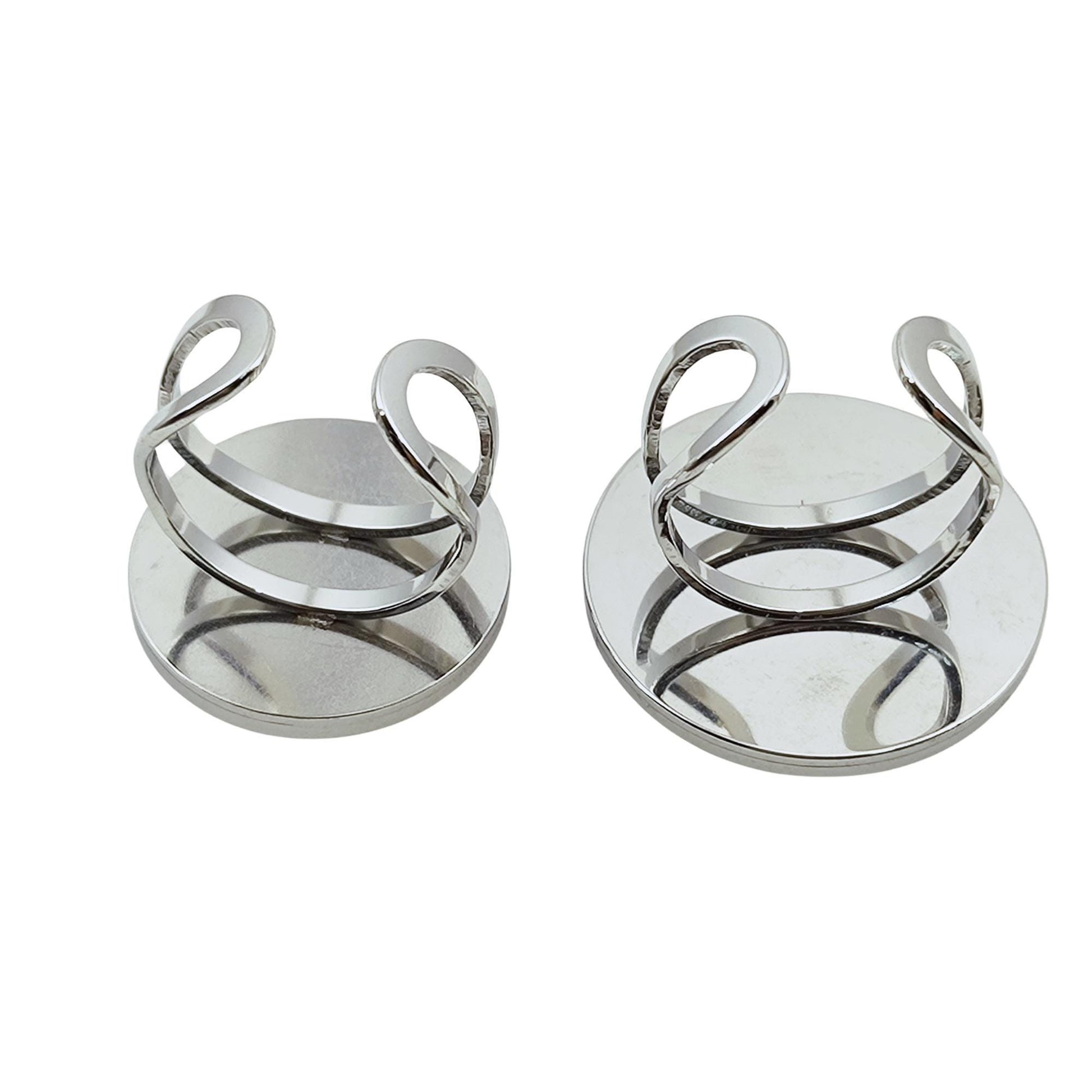 10pcs Stainless Steel 316L Round Thick Rim Ring Bezel Setting Blanks DIY Adjustable Finger Ring Base Cabochon Jewelry Findings 20mm / 25mm