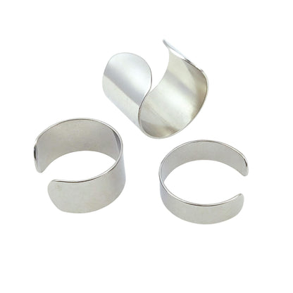 Stainless Steel Open C Ring Blanks, DIY Jewelry Findings (6mm/10mm/15mm)