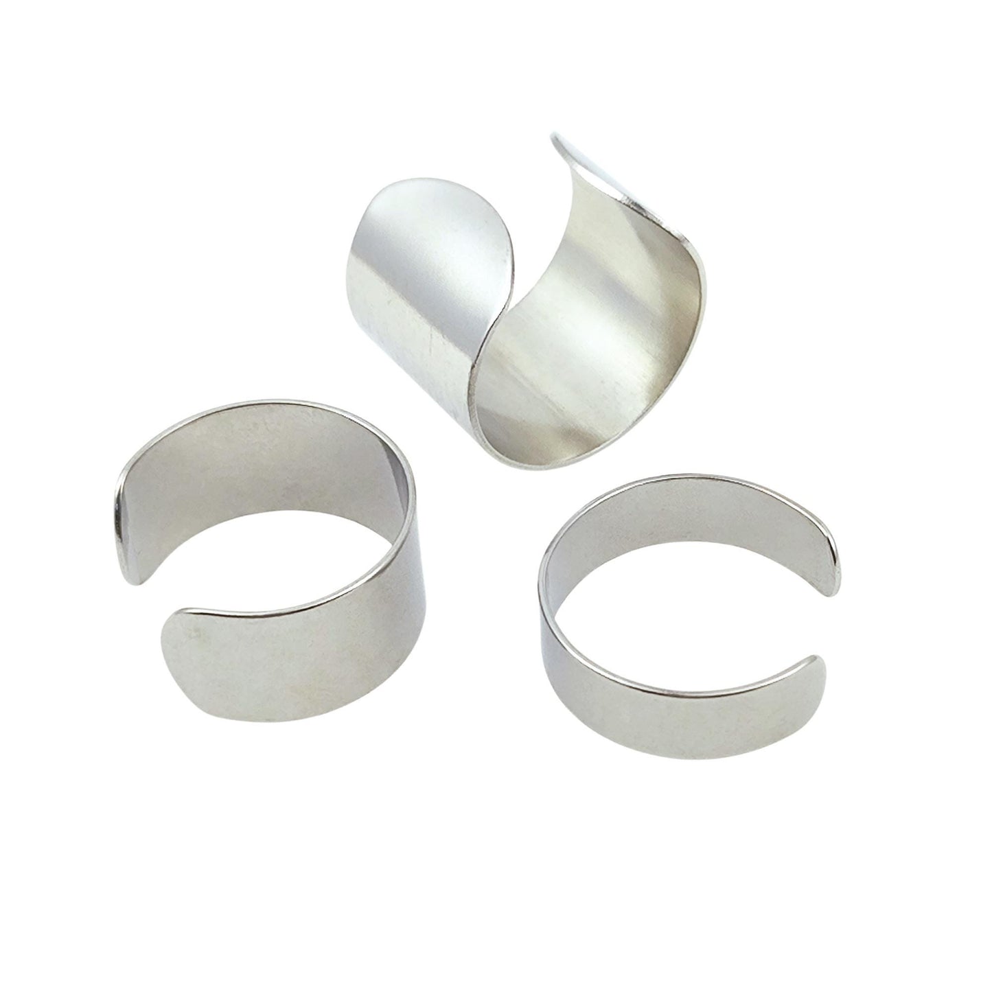 Stainless Steel Open C Ring Blanks, DIY Jewelry Findings (6mm/10mm/15mm)