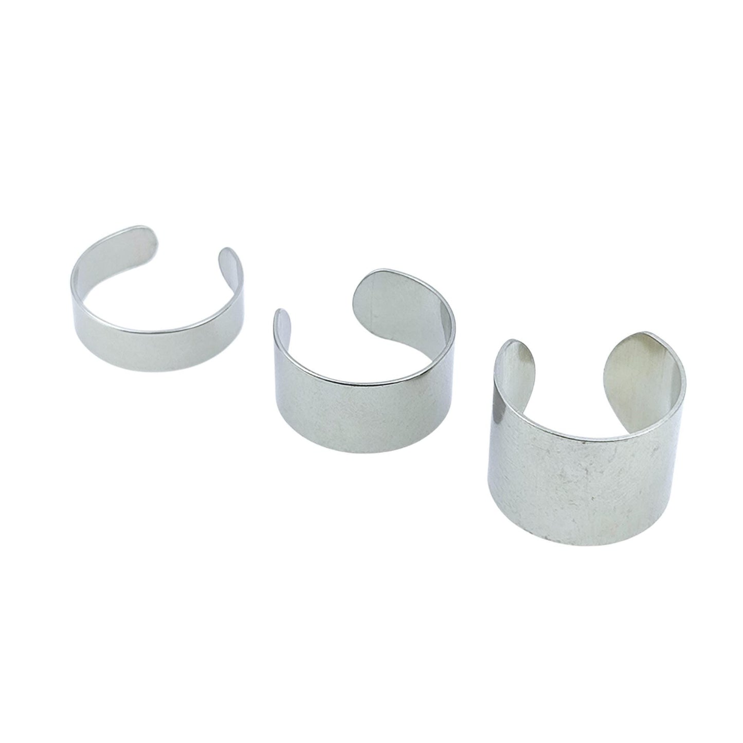 Stainless Steel Open C Ring Blanks, DIY Jewelry Findings (6mm/10mm/15mm)
