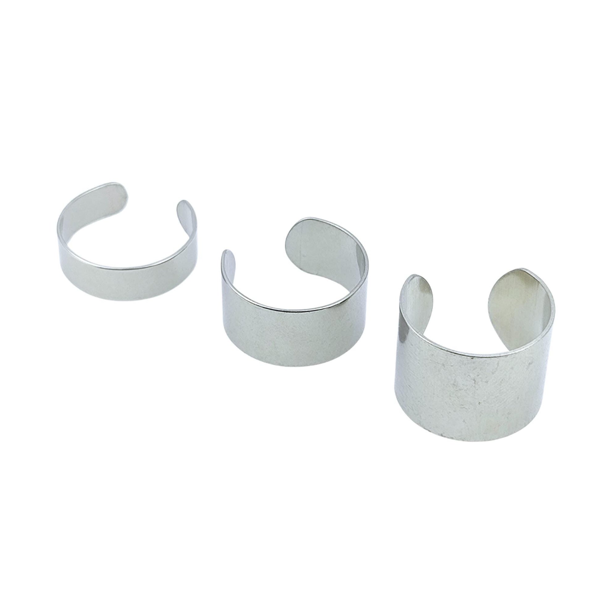 Stainless Steel Open C Ring Blanks, DIY Jewelry Findings (6mm/10mm/15mm)