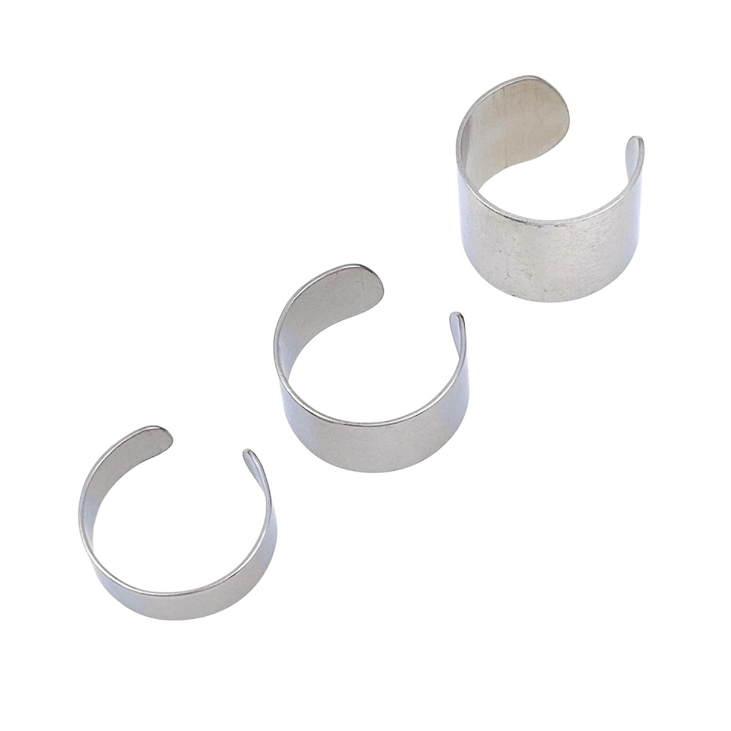 Stainless Steel Open C Ring Blanks, DIY Jewelry Findings (6mm/10mm/15mm)