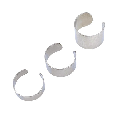 Stainless Steel Open C Ring Blanks, DIY Jewelry Findings (6mm/10mm/15mm)