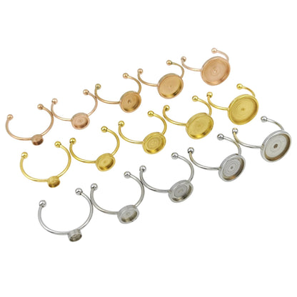 Stainless Steel Ring Blanks: Round Bezel Tray, DIY Jewelry (4-12mm)