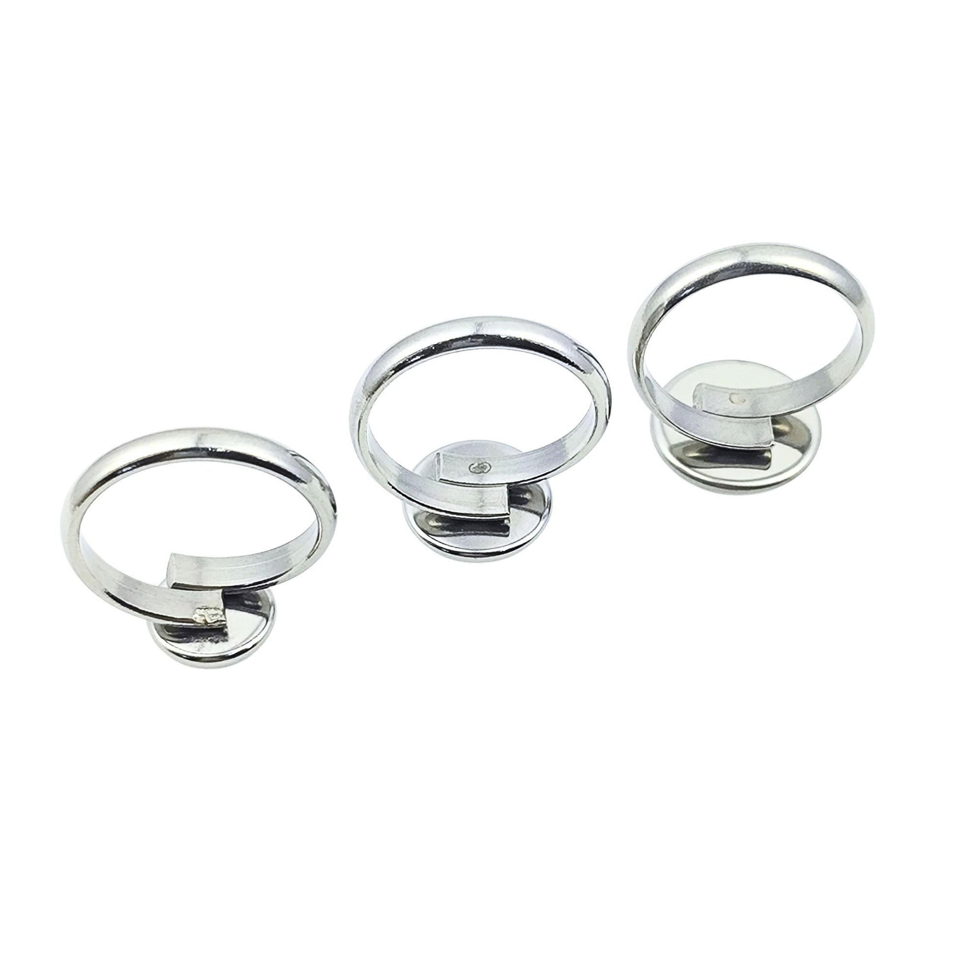 Stainless Steel Bezel Ring Blank, DIY Jewelry Findings (8mm to 12mm)