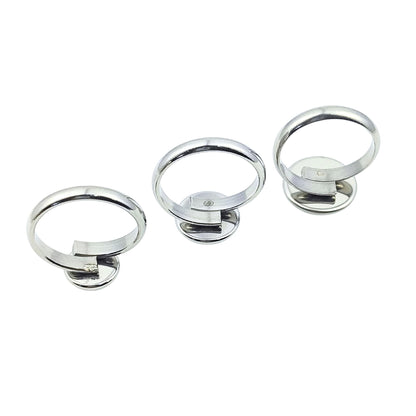Stainless Steel Bezel Ring Blank, DIY Jewelry Findings (8mm to 12mm)