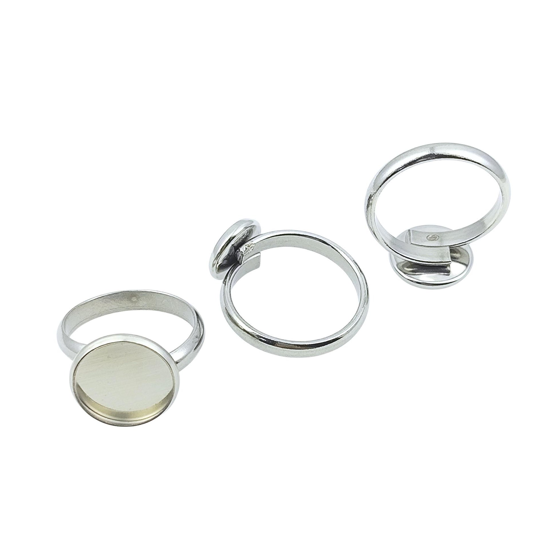 Stainless Steel Bezel Ring Blank, DIY Jewelry Findings (8mm to 12mm)