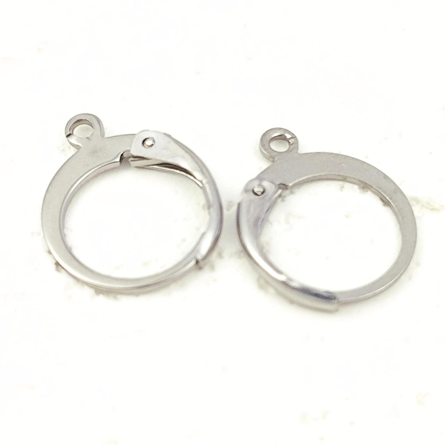 20/100pcs 18K Gold Plated Round Lever Back Ear Wire French Hinge Earrings Ear hook Connector Jewelry Findings Making