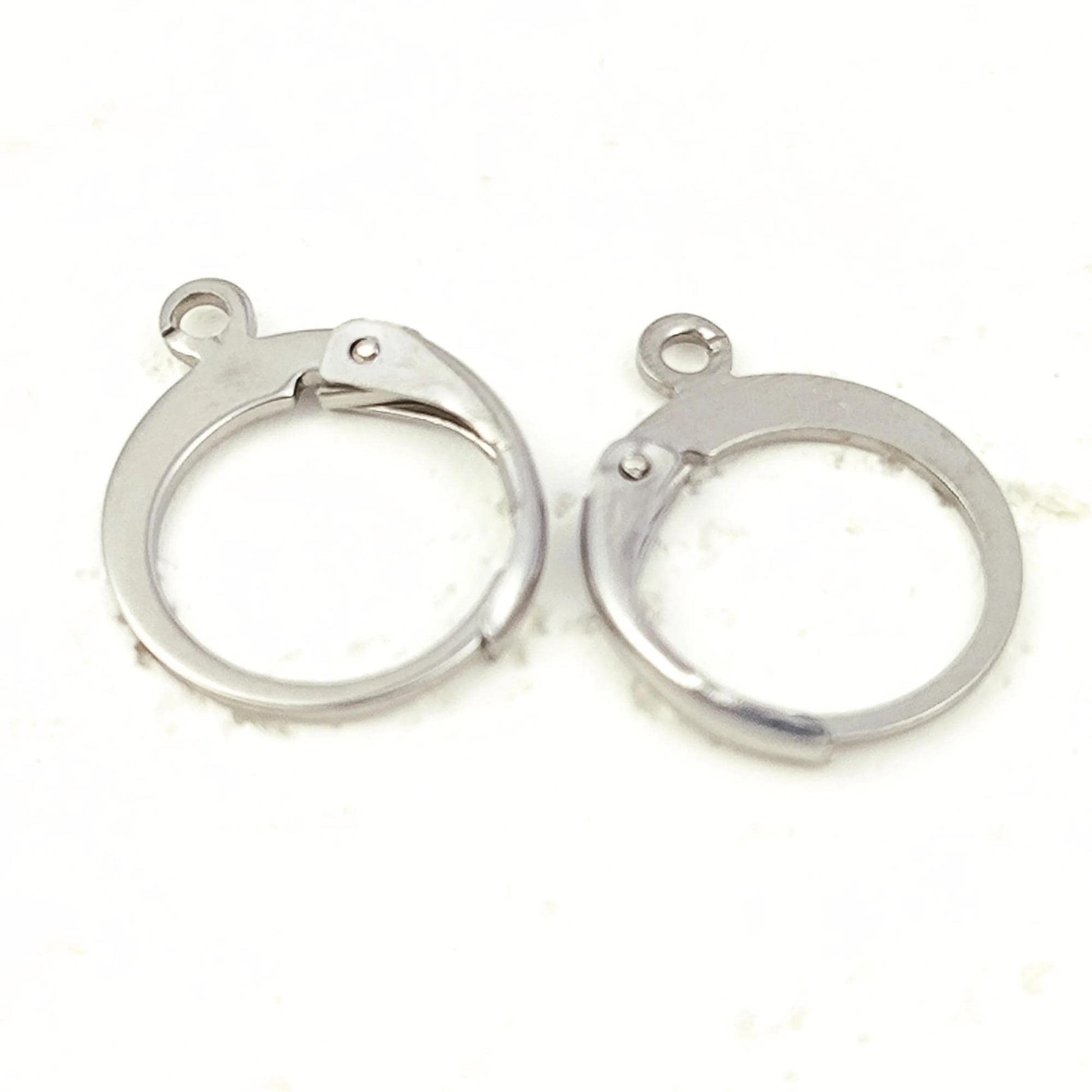 20/100pcs 18K Gold Plated Round Lever Back Ear Wire French Hinge Earrings Ear hook Connector Jewelry Findings Making