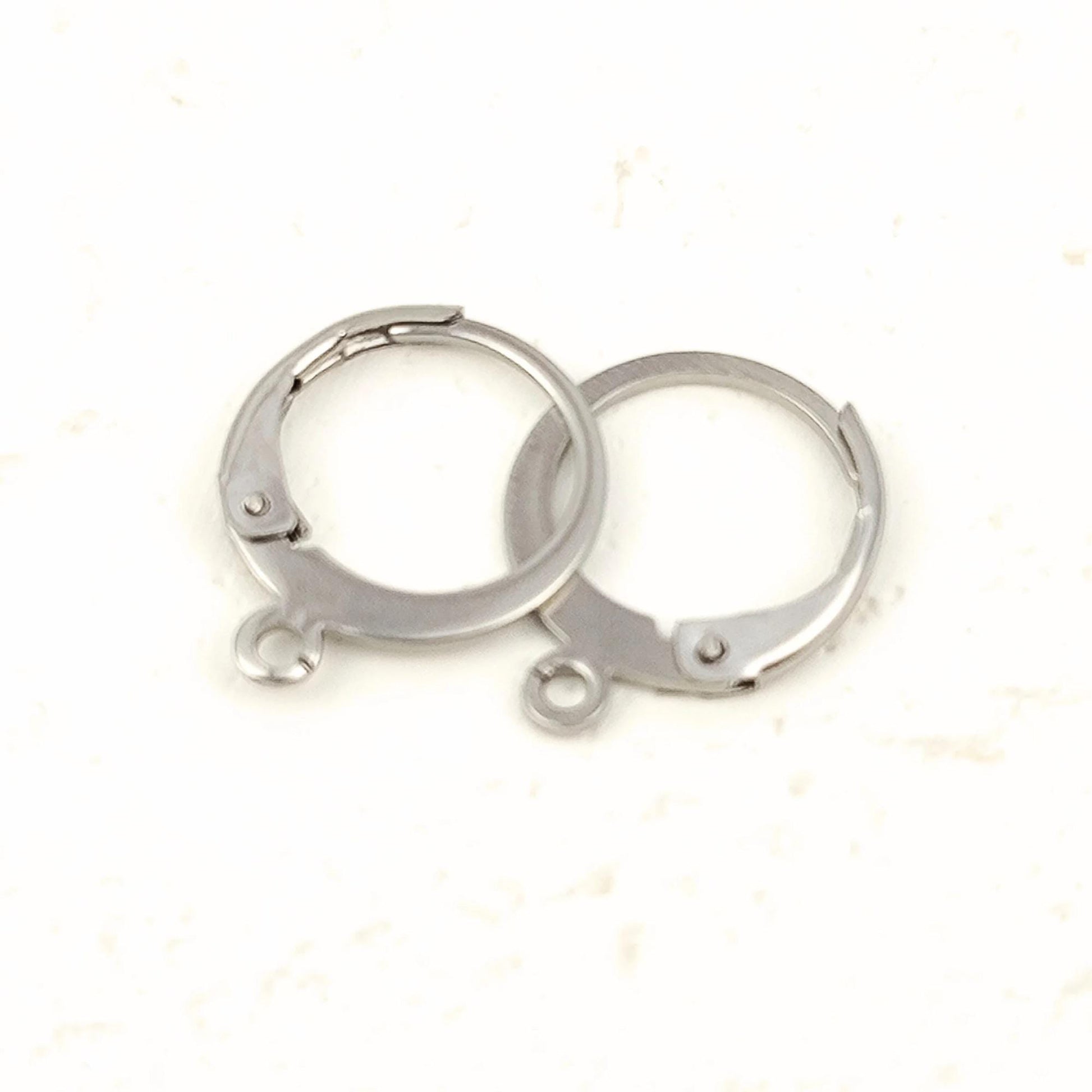 20/100pcs 18K Gold Plated Round Lever Back Ear Wire French Hinge Earrings Ear hook Connector Jewelry Findings Making