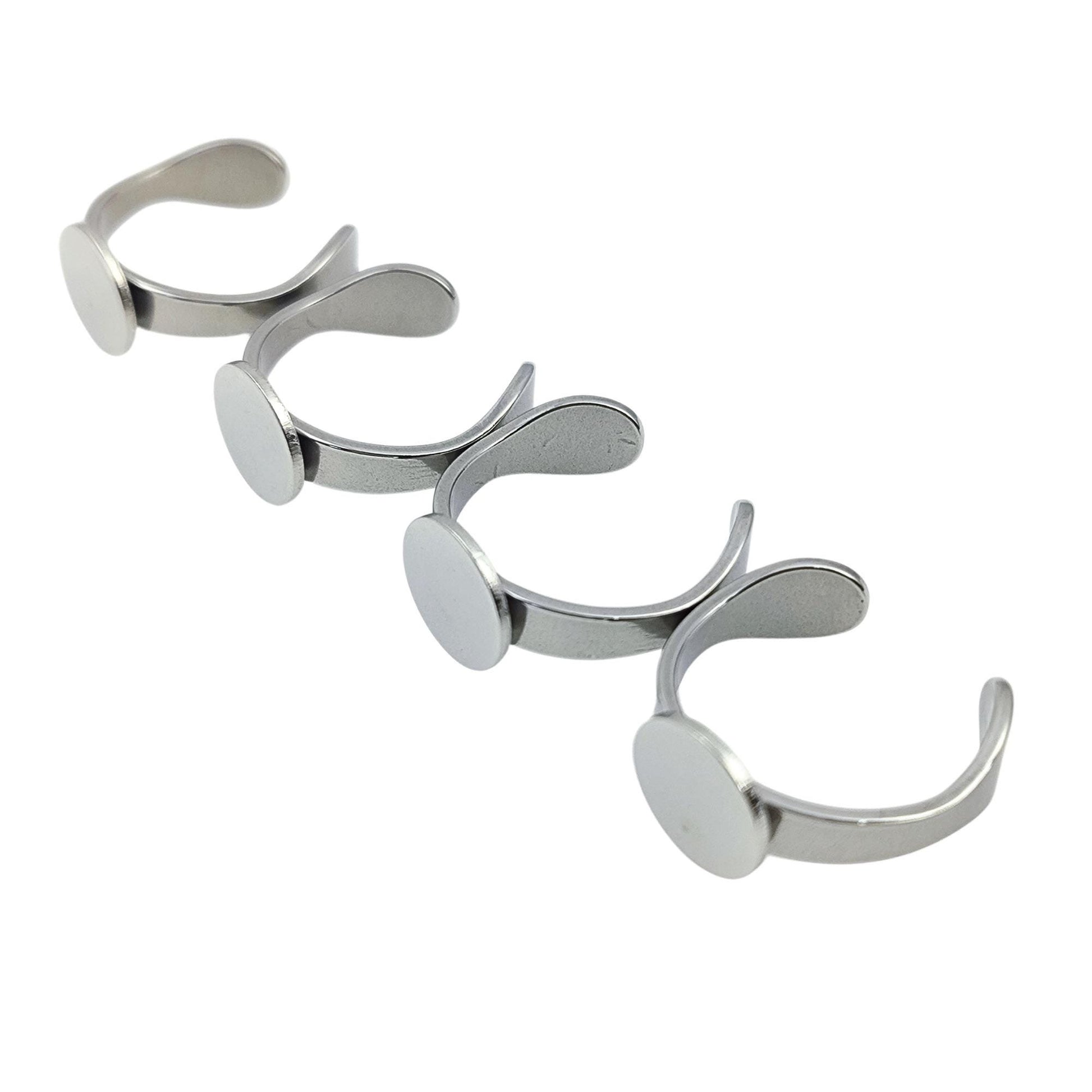 Stainless Steel 10mm Bezel Ring Blank, DIY Jewelry Finding