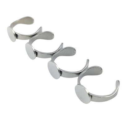Stainless Steel 10mm Bezel Ring Blank, DIY Jewelry Finding