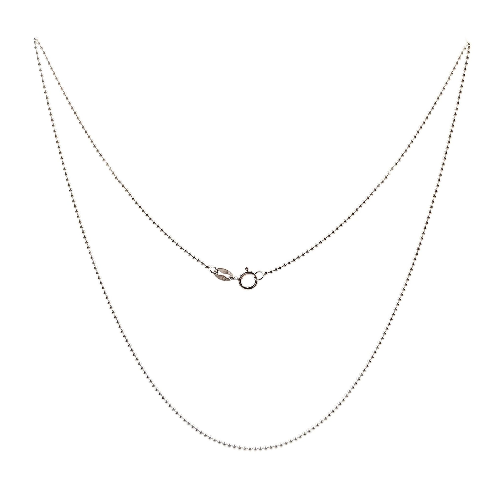 Solid 925 Sterling Silver Ball Chain Necklace for Pendants, Hypoallergenic Tarnish Resistant Ball Chain Wholesale DIY Jewelry Supplies