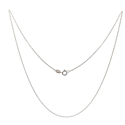 Solid 925 Sterling Silver Ball Chain Necklace for Pendants, Hypoallergenic Tarnish Resistant Ball Chain Wholesale DIY Jewelry Supplies