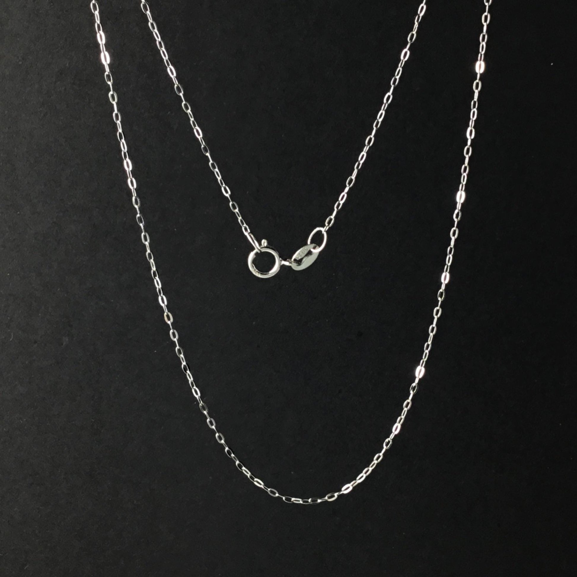 Solid 925 Sterling Silver Cable Chain Necklace for Pendants, Hypoallergenic Tarnish Resistant Cable Chain Wholesale DIY Jewelry Supplies
