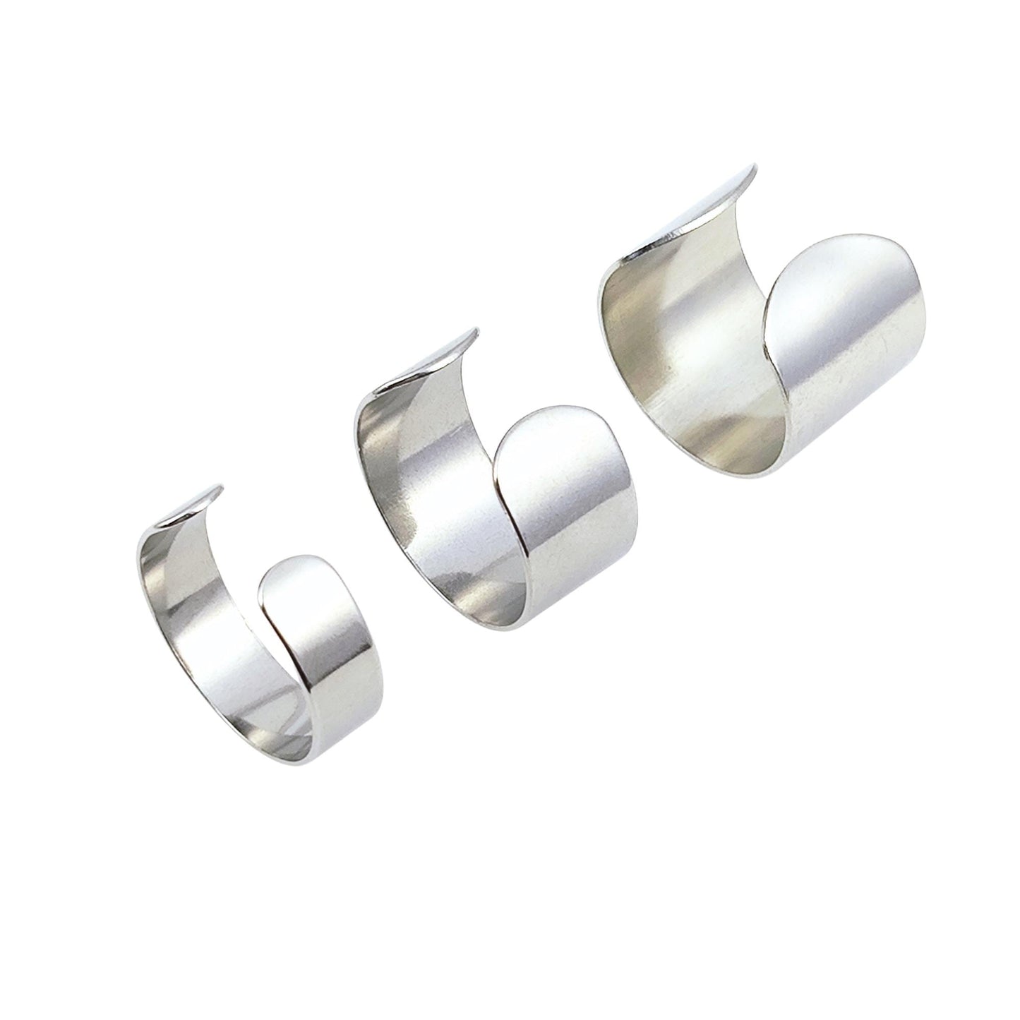 Stainless Steel Open C Ring Blanks, DIY Jewelry Findings (6mm/10mm/15mm)