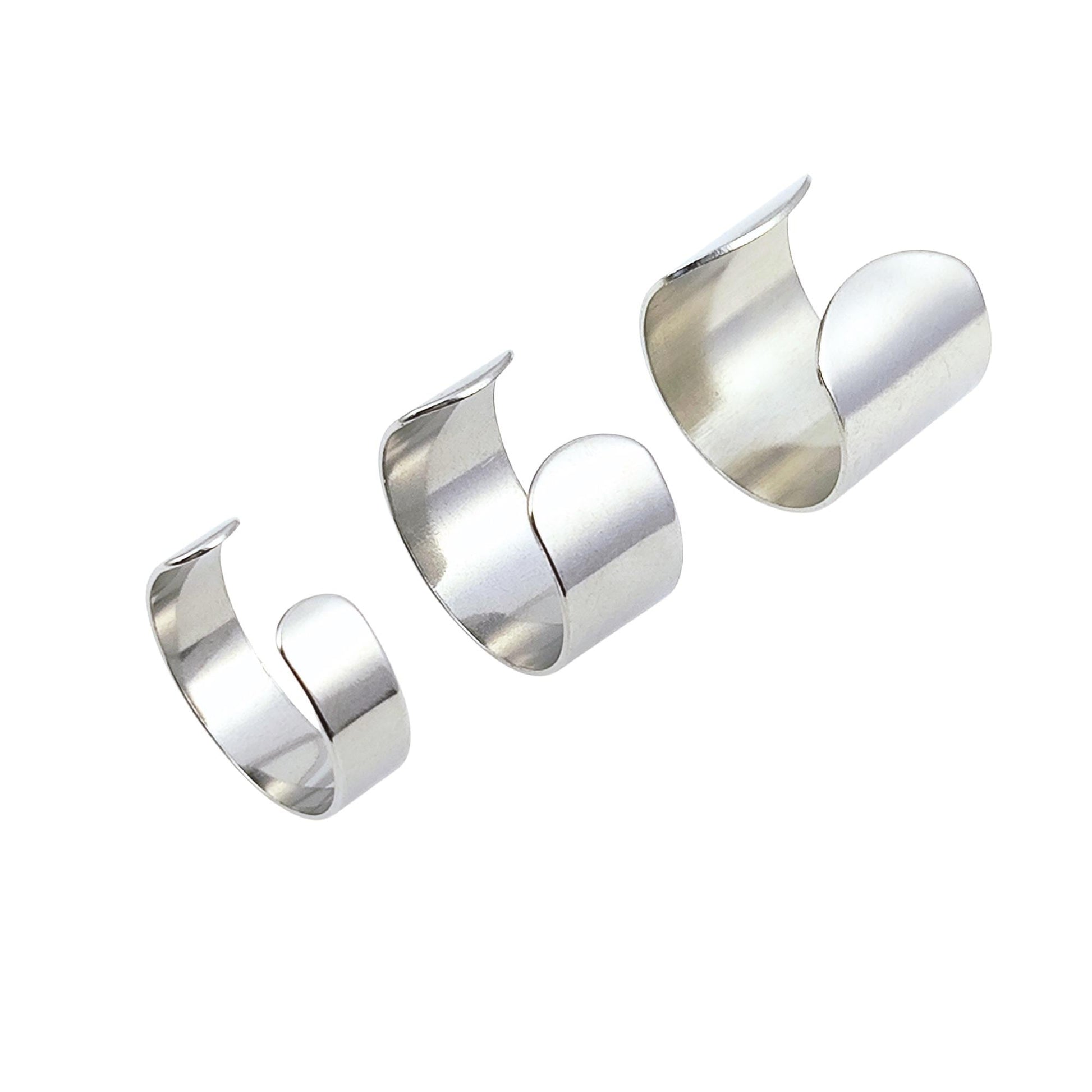 Stainless Steel Open C Ring Blanks, DIY Jewelry Findings (6mm/10mm/15mm)