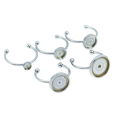 Stainless Steel Ring Blanks: Round Bezel Tray, DIY Jewelry (4-12mm)