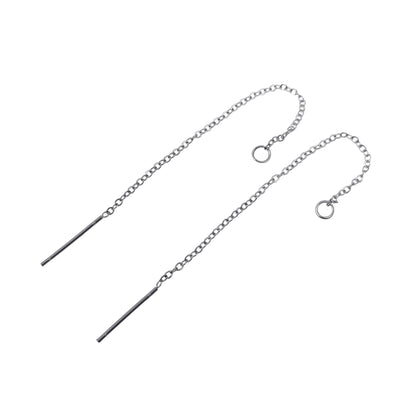 Stainless Steel Ear Thread O link Dangle Chain Ear Threader Earrings Pull Through Earring Hypoallergenic 5 pairs / 25 pairs