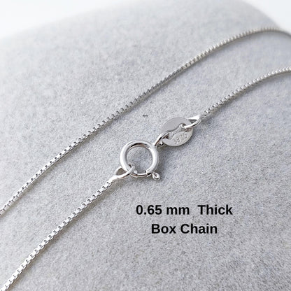 Dainty 925 Sterling Silver Blank Box Chain for Jewelry Making, Thin Finished Necklace Chain Bulk, Tarnish Resistant Artisan Supplies