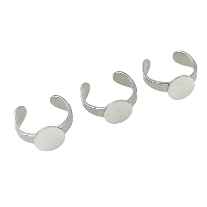 Stainless Steel 10mm Bezel Ring Blank, DIY Jewelry Finding