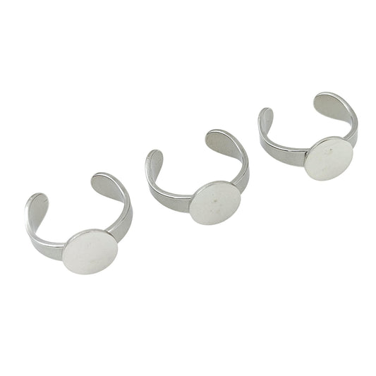 Stainless Steel 10mm Bezel Ring Blank, DIY Jewelry Finding