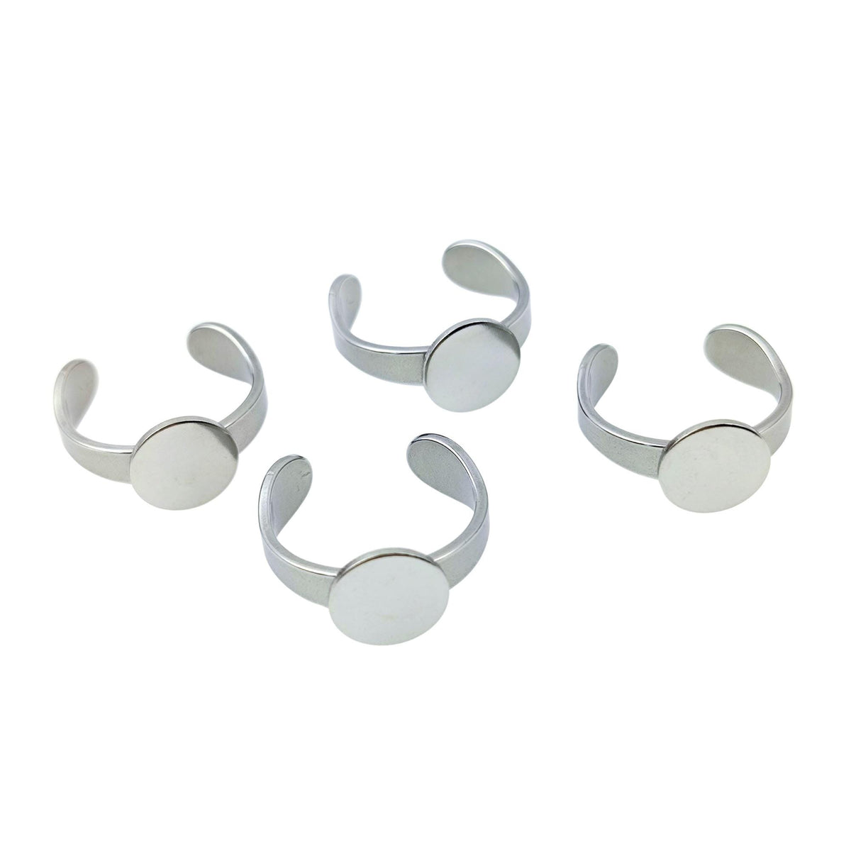 Stainless Steel 10mm Bezel Ring Blank, DIY Jewelry Finding