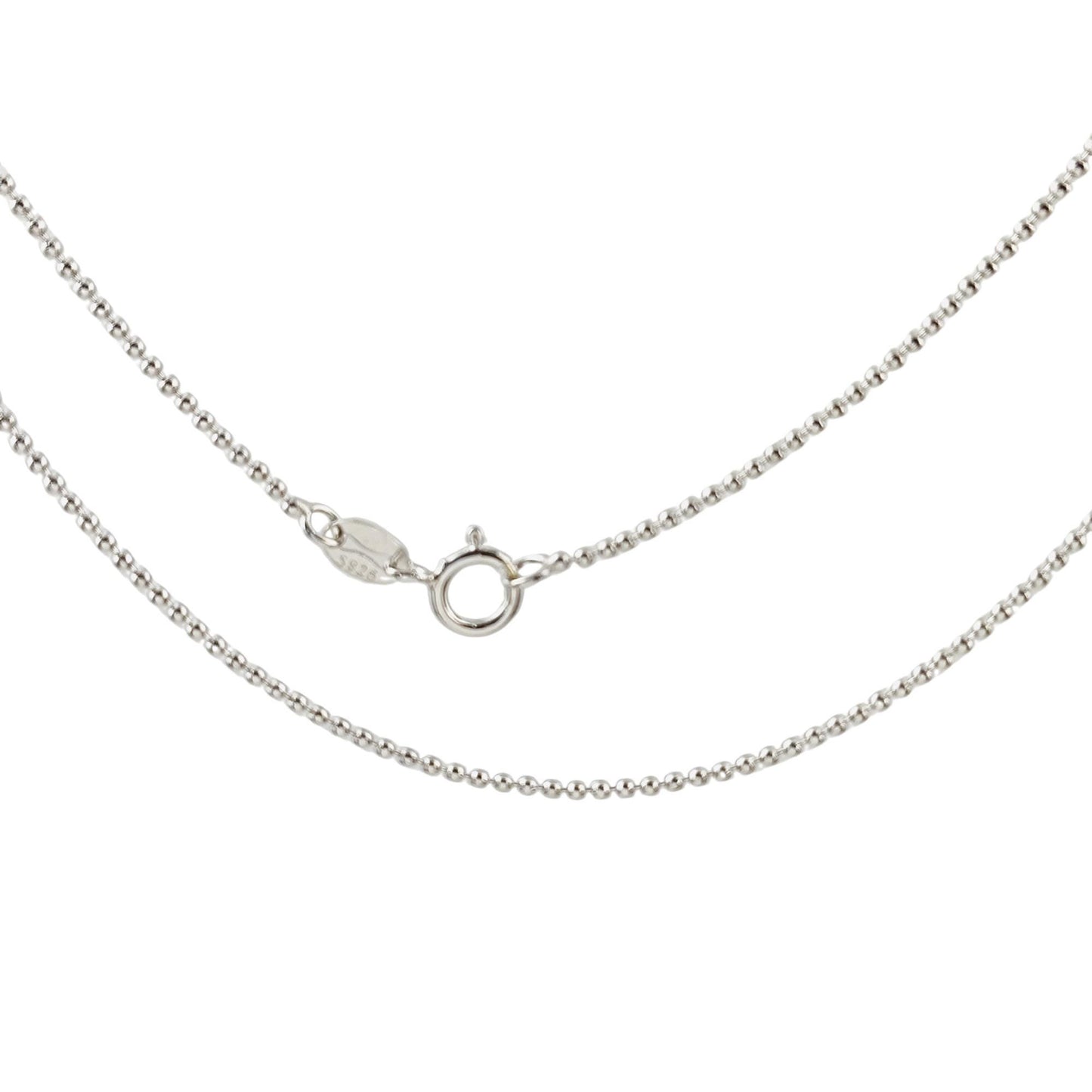 Solid 925 Sterling Silver Ball Chain Necklace for Pendants, Hypoallergenic Tarnish Resistant Ball Chain Wholesale DIY Jewelry Supplies
