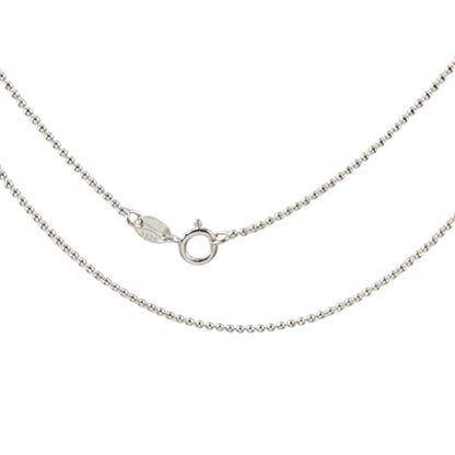 Solid 925 Sterling Silver Ball Chain Necklace for Pendants, Hypoallergenic Tarnish Resistant Ball Chain Wholesale DIY Jewelry Supplies