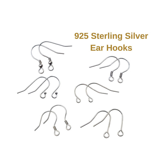 925 Sterling Silver Earring Hook French Wire Earring Findings Hook Ear Wire Earrings Jewelry Making Earrings Findings Supply