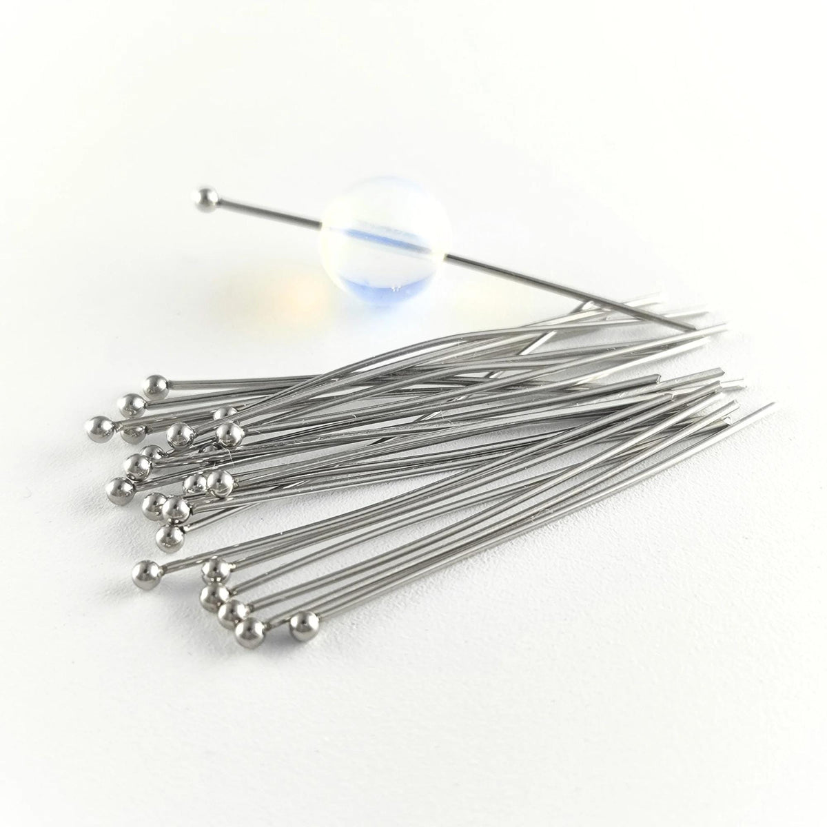 Stainless Steel 100pcs Gold Ball Point Headpins 0.7mm (21 Gauge), Stainless Steel /Gold plated Ball Head Pins