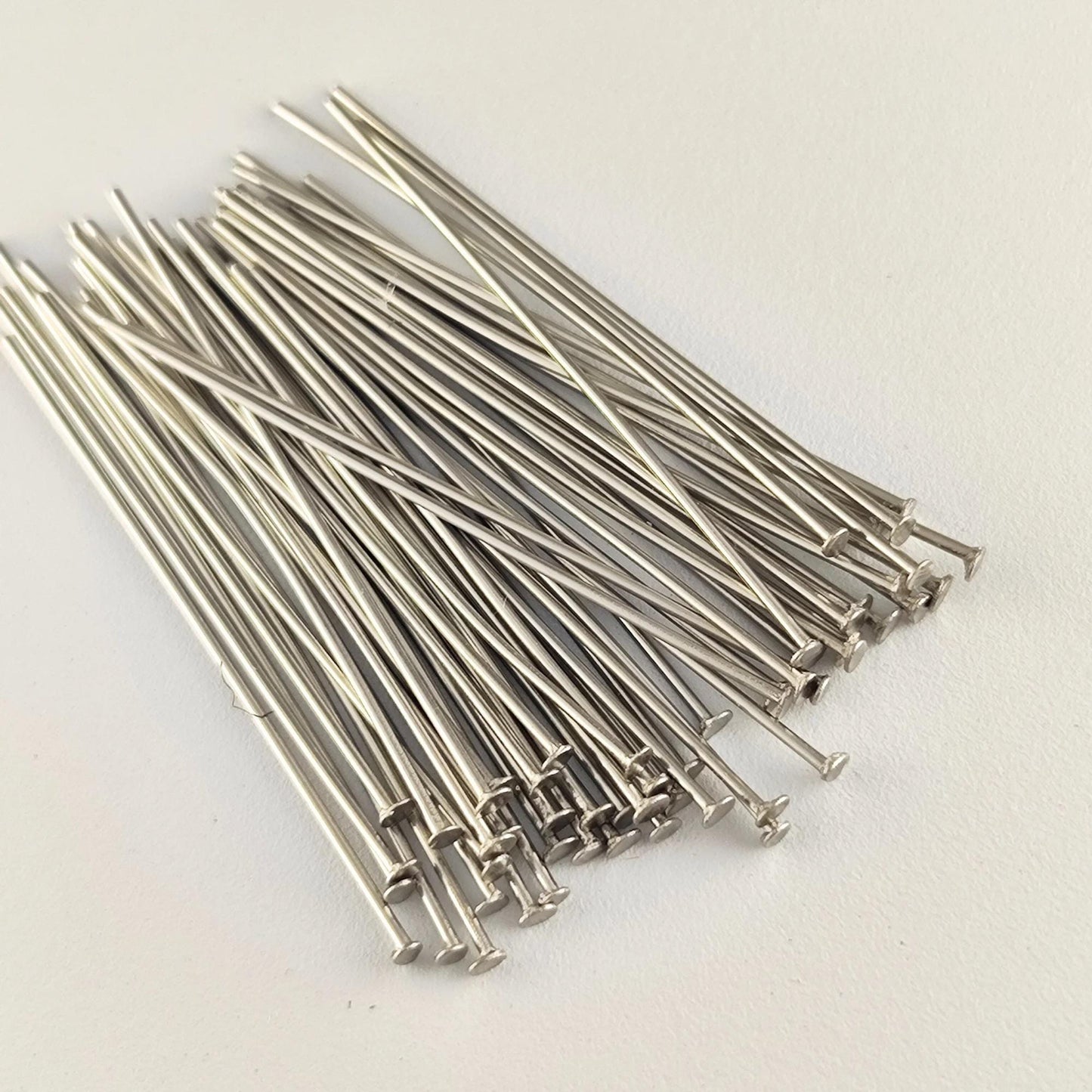 500pcs Stainless Flat Headpins 0.7mm (21 Gauge), 4cm long, Stainless Steel /Gold plated T-Head Pins