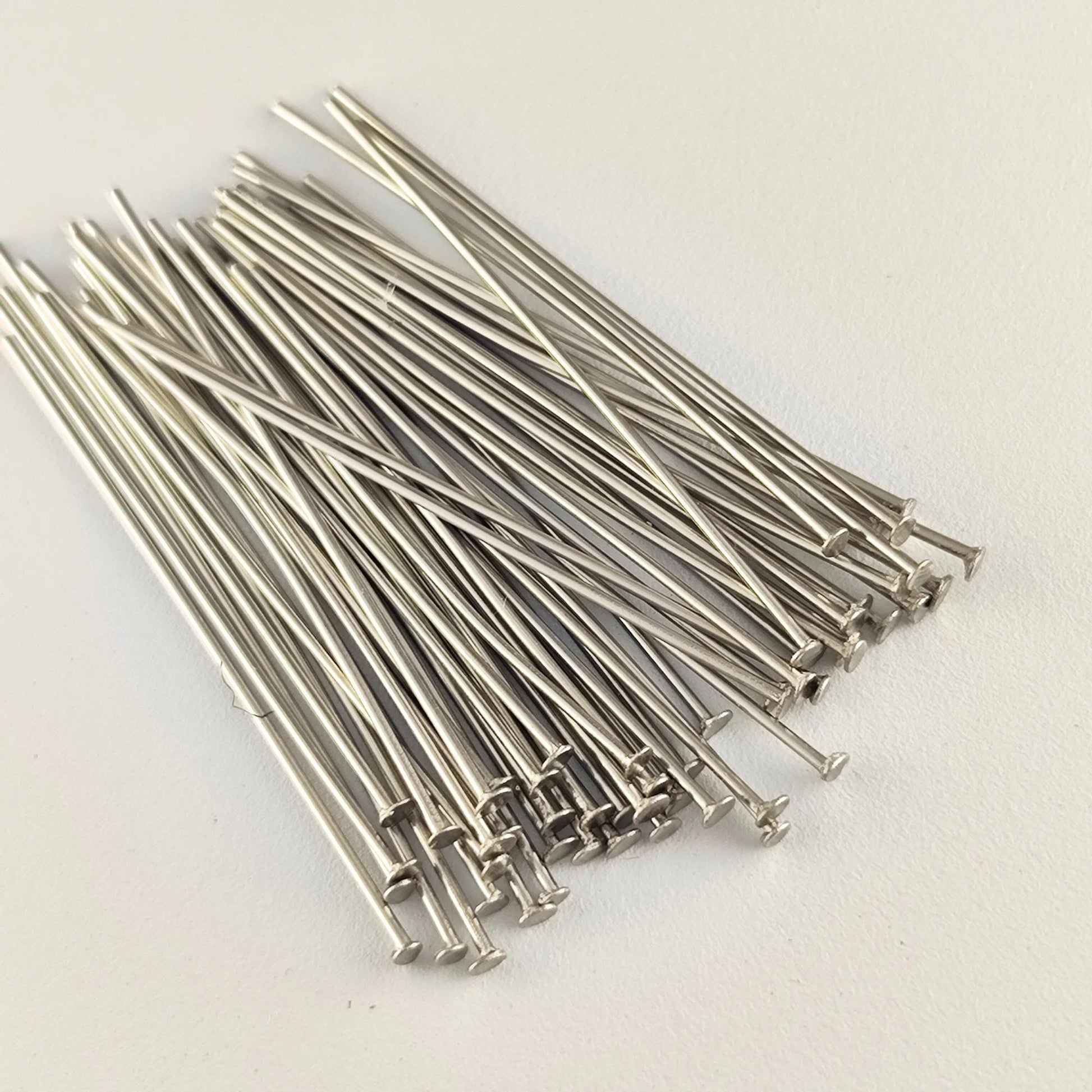 500pcs Stainless Flat Headpins 0.7mm (21 Gauge), 4cm long, Stainless Steel /Gold plated T-Head Pins