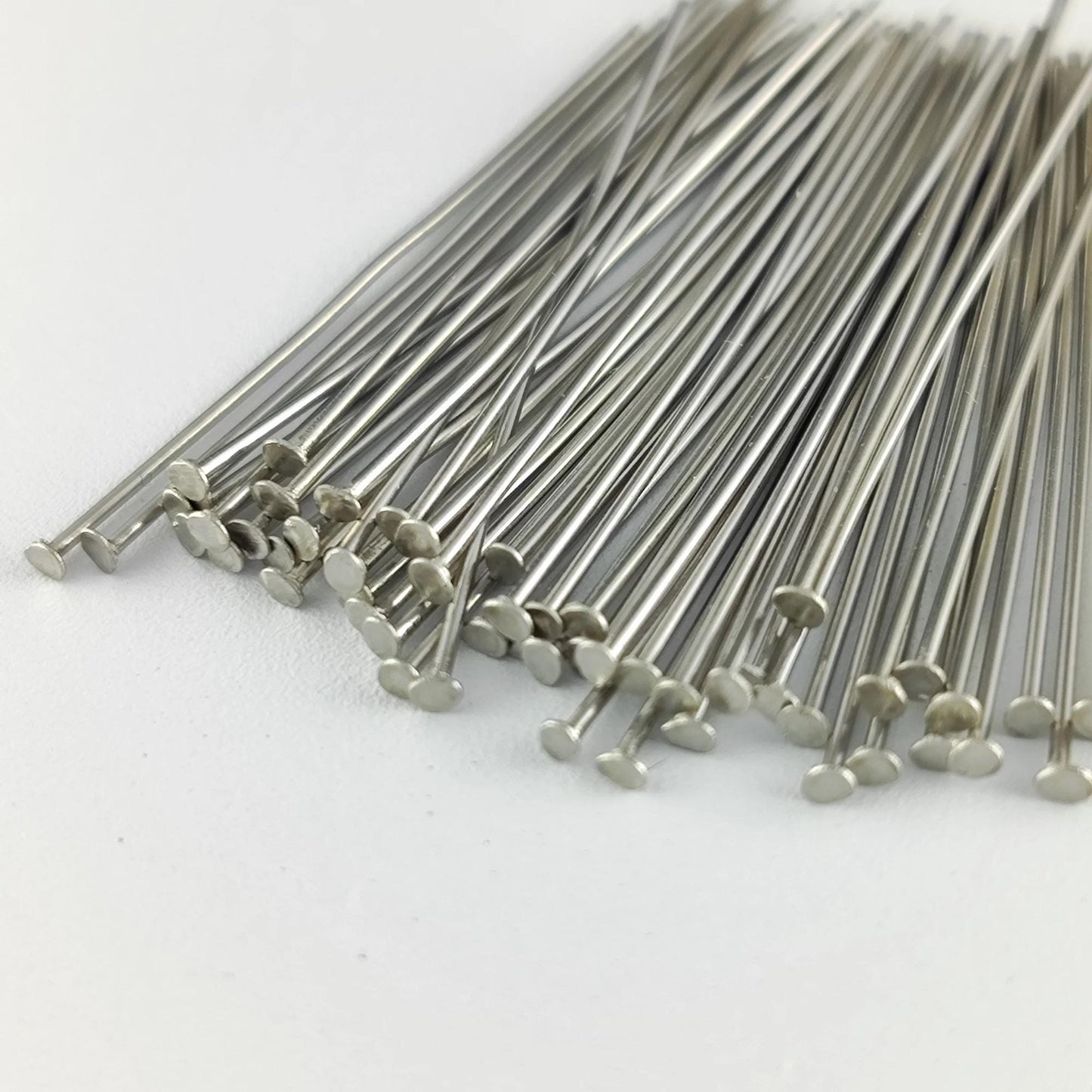 500pcs Stainless Flat Headpins 0.7mm (21 Gauge), 4cm long, Stainless Steel /Gold plated T-Head Pins