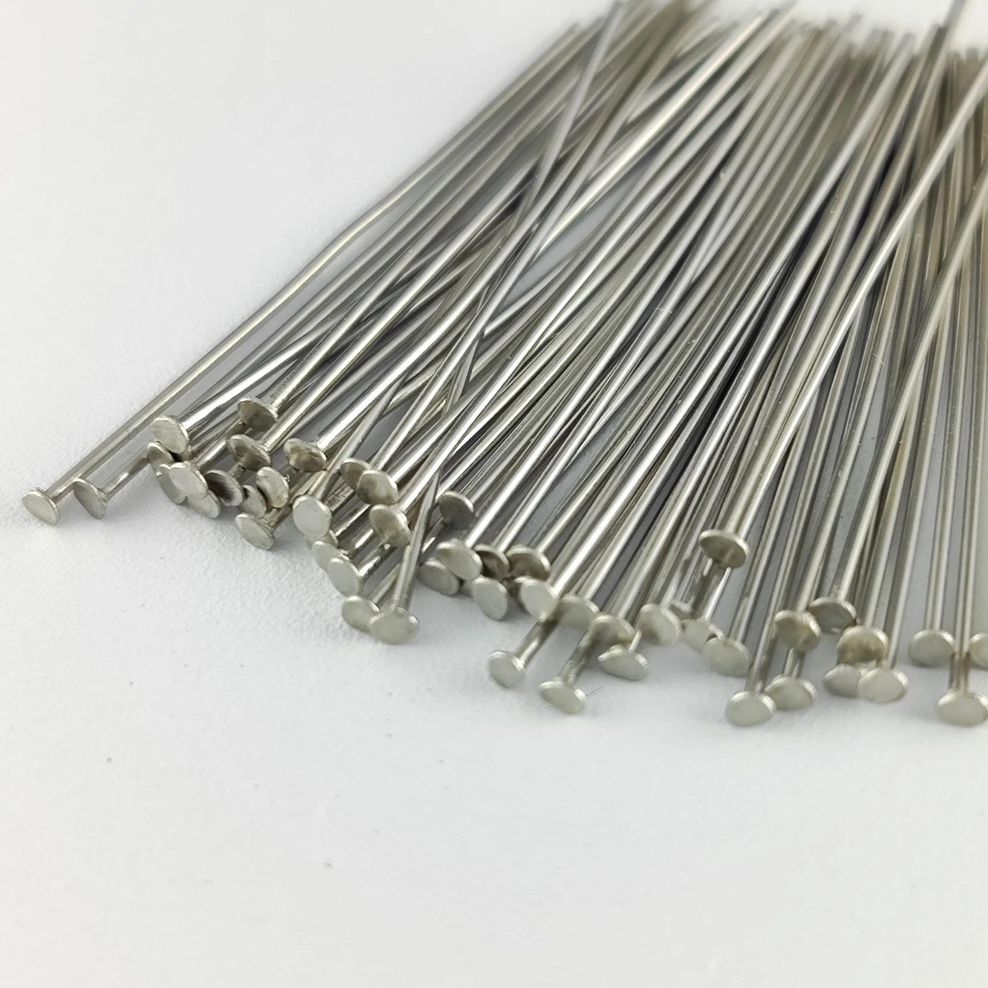 500pcs Stainless Flat Headpins 0.7mm (21 Gauge), 4cm long, Stainless Steel /Gold plated T-Head Pins