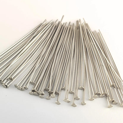 500pcs Stainless Flat Headpins 0.7mm (21 Gauge), 4cm long, Stainless Steel /Gold plated T-Head Pins