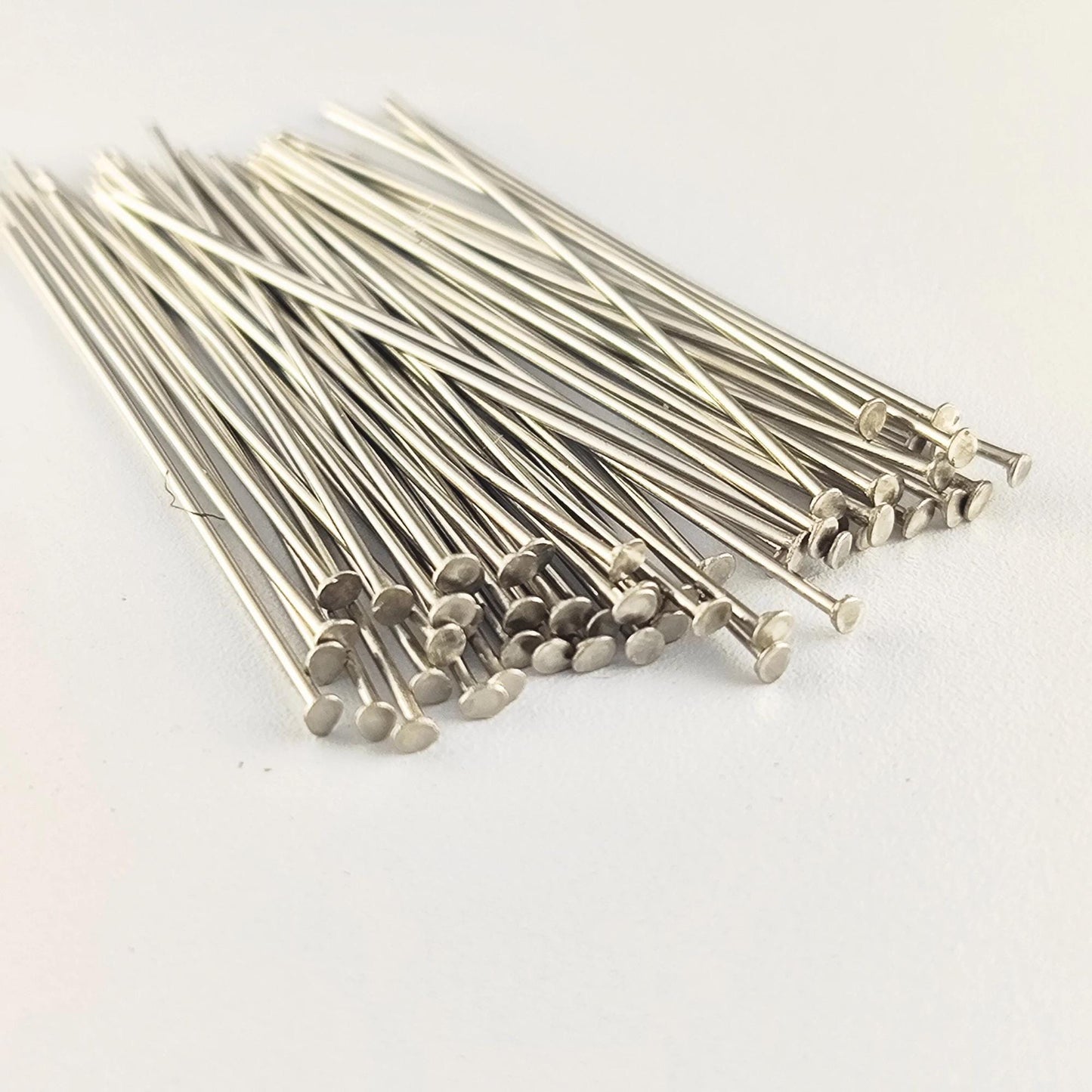 500pcs Stainless Flat Headpins 0.7mm (21 Gauge), 4cm long, Stainless Steel /Gold plated T-Head Pins