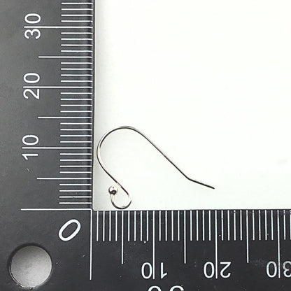 925 Sterling Silver Earring Hook French Wire with End Bead Earring Findings Hook Ear Wire Earrings Jewelry Making Earrings Style #3