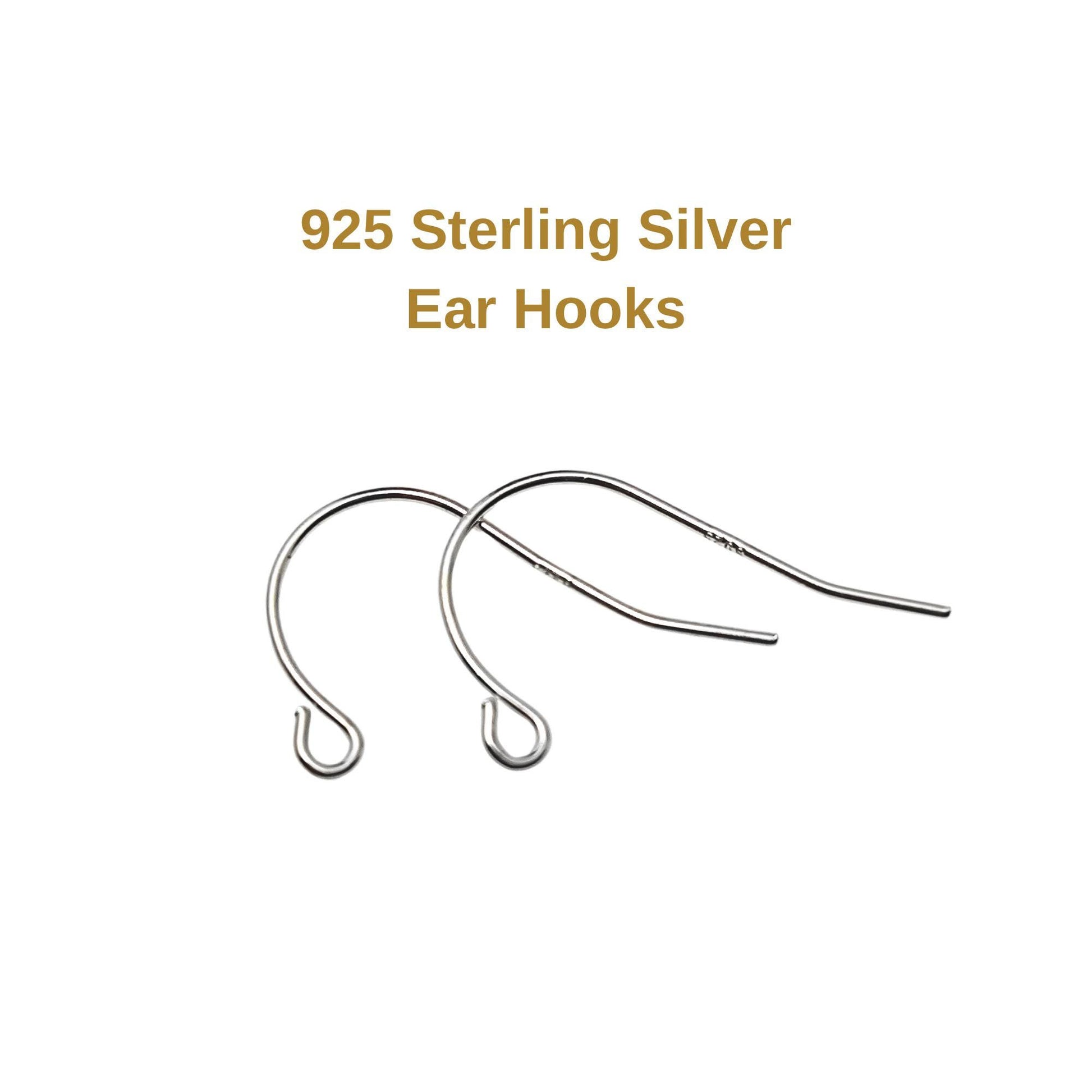 925 Sterling Silver S Shape Earring Hook French Wire Earring Findings Hook Ear Wire Earrings Jewelry Making Earrings Style #4
