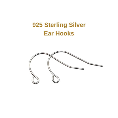 925 Sterling Silver S Shape Earring Hook French Wire Earring Findings Hook Ear Wire Earrings Jewelry Making Earrings Style #4