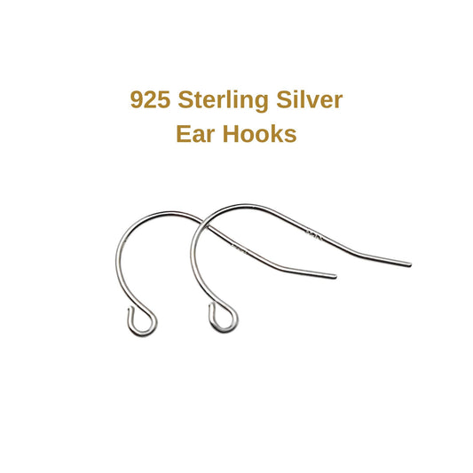 925 Sterling Silver S Shape Earring Hook French Wire Earring Findings Hook Ear Wire Earrings Jewelry Making Earrings Style #4