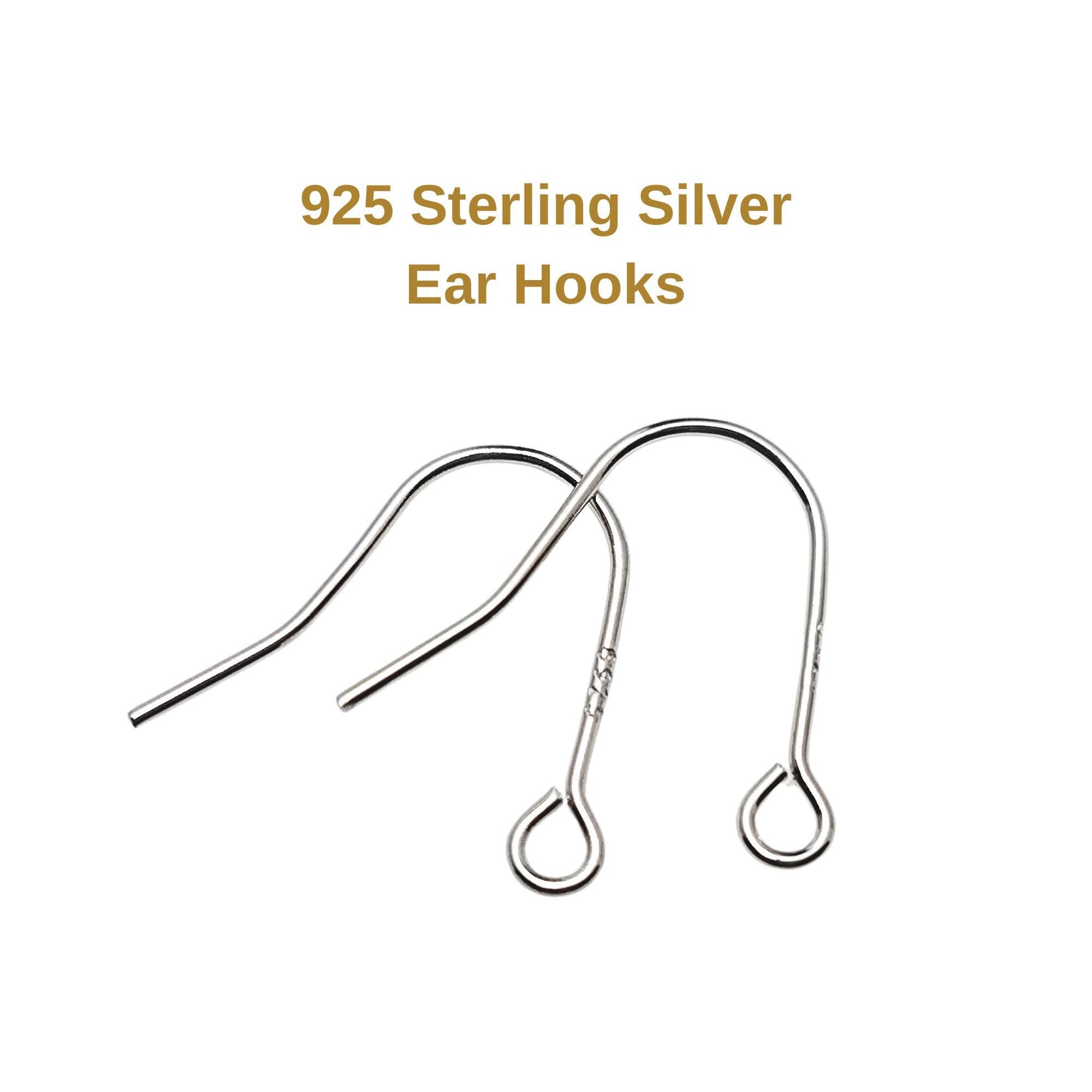 925 Sterling Silver Revert U Shape Earring Hook French Wire Earring Findings Hook Ear Wire Earrings Jewelry Making Earrings Style #6