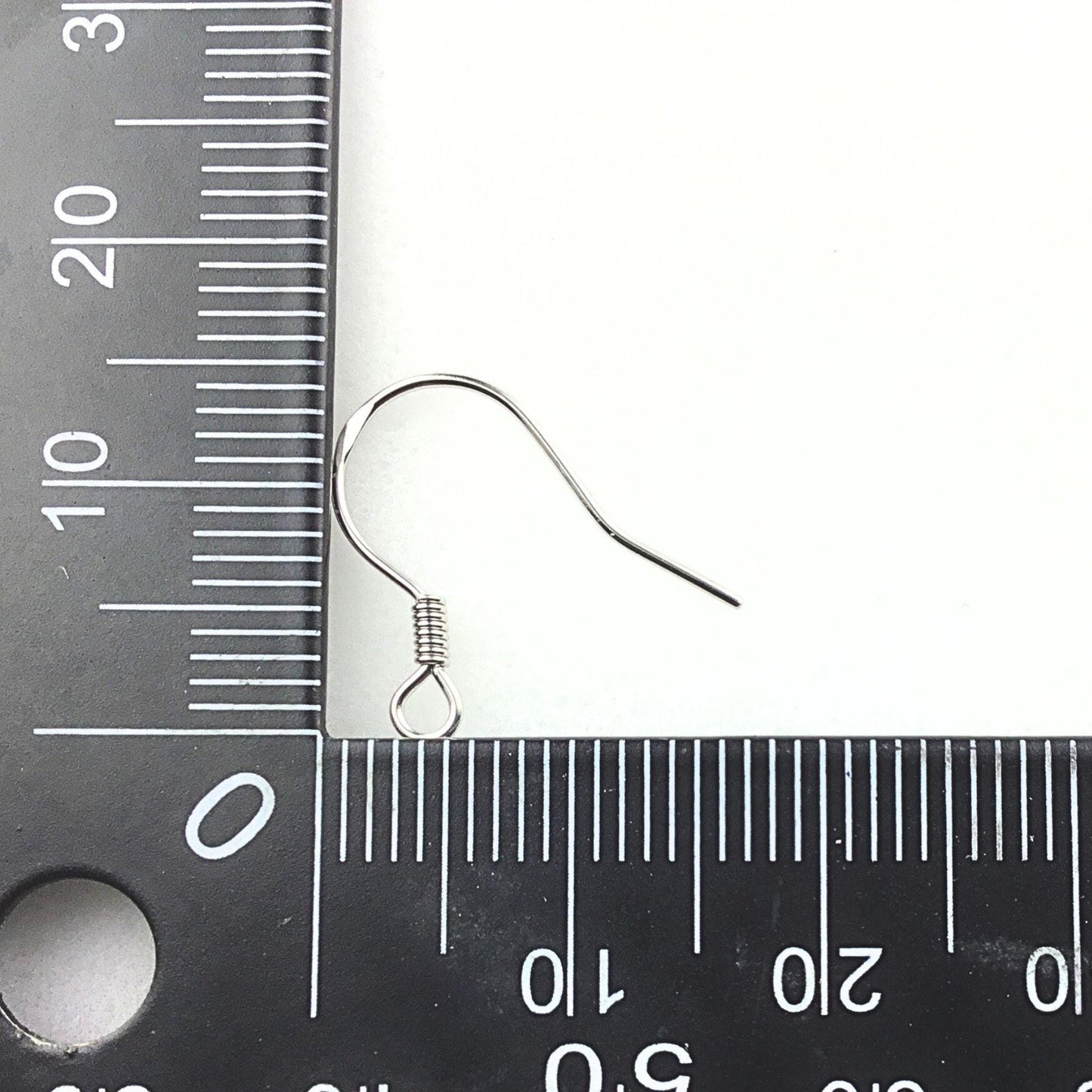 925 Sterling Silver Flat wire with Coil Earring Hook French Wire Earring Findings Hook Ear Wire Earrings Jewelry Making Earrings Style #2