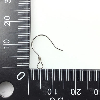 925 Sterling Silver Round Wire with Coil Earring Hook French Wire Earring Findings Hook Ear Wire Earrings Jewelry Making Earrings Style #5